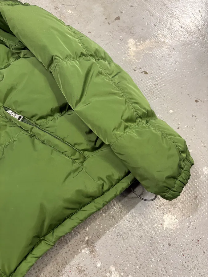 2000s Prada Olive Linea Rossa Puffer Jacket - Image 9