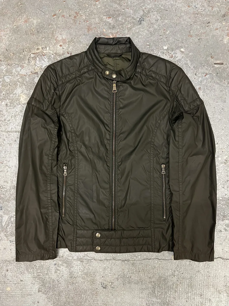2000s Prada Olive Military Padded Linea Rossa Jacket