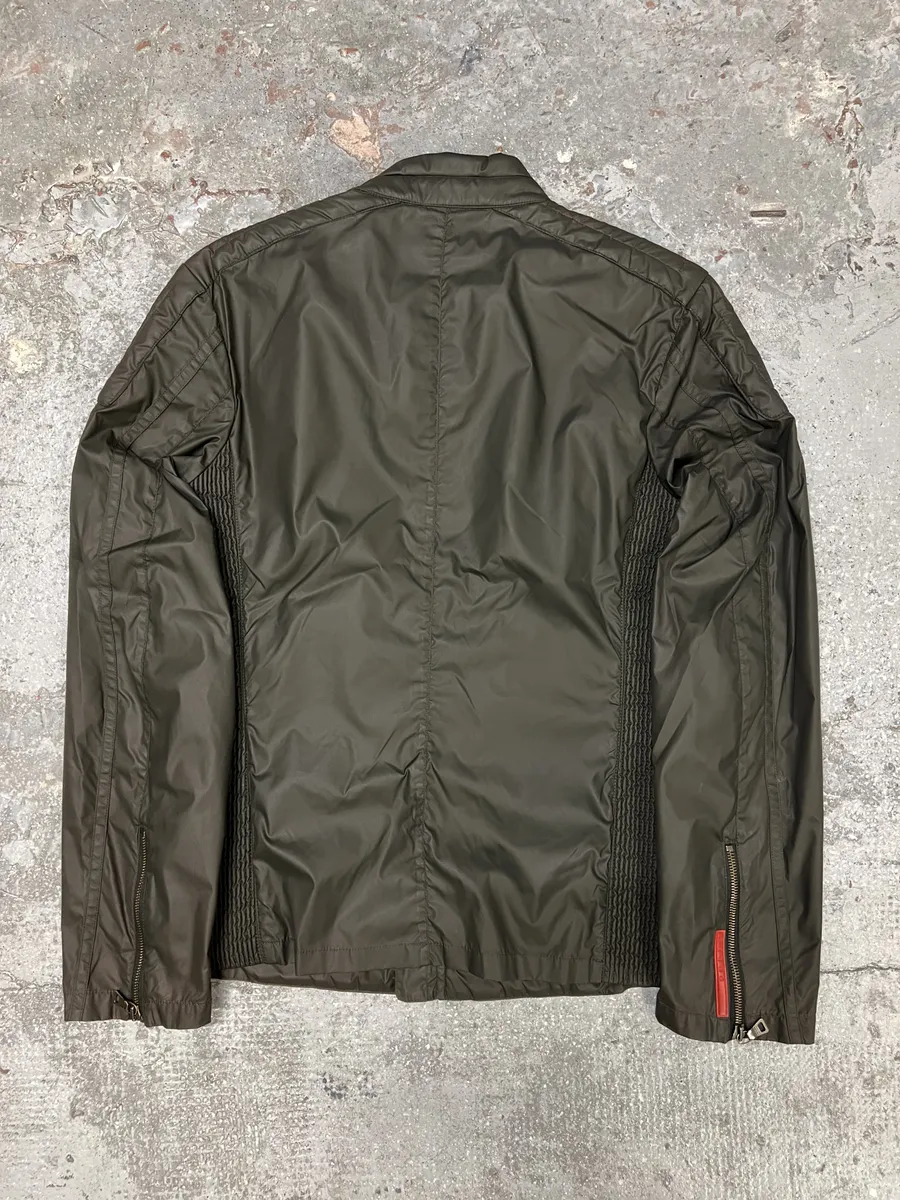 2000s Prada Olive Military Padded Linea Rossa Jacket - Image 2