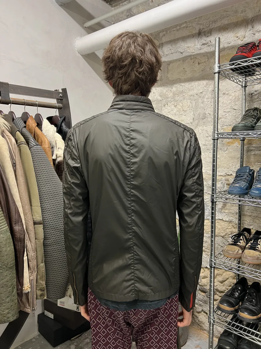 2000s Prada Olive Military Padded Linea Rossa Jacket - Image 4