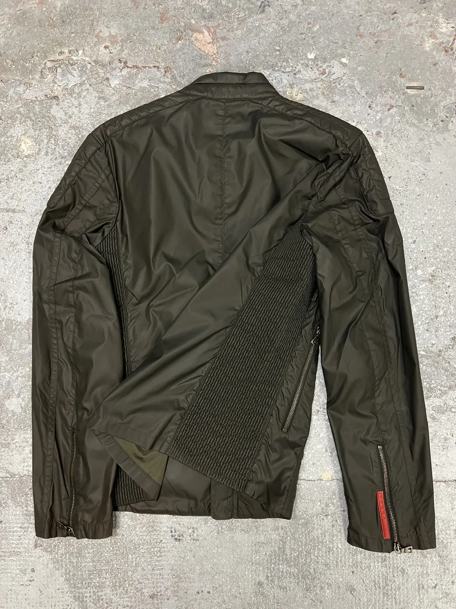 2000s Prada Olive Military Padded Linea Rossa Jacket - Image 5