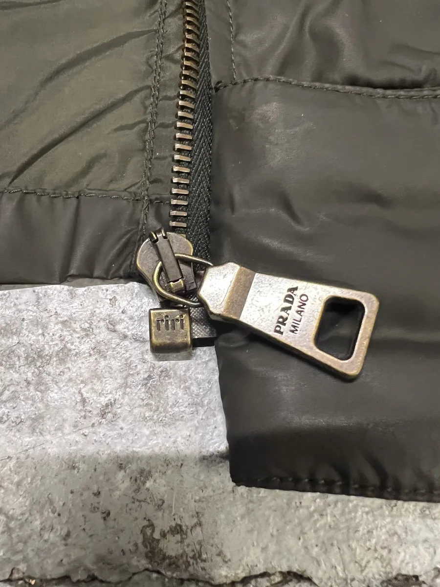 2000s Prada Olive Military Padded Linea Rossa Jacket - Image 9