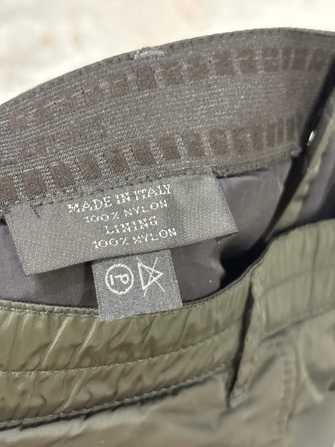 2000s Prada Olive Nylon Cargo Ski Pants - Image 10