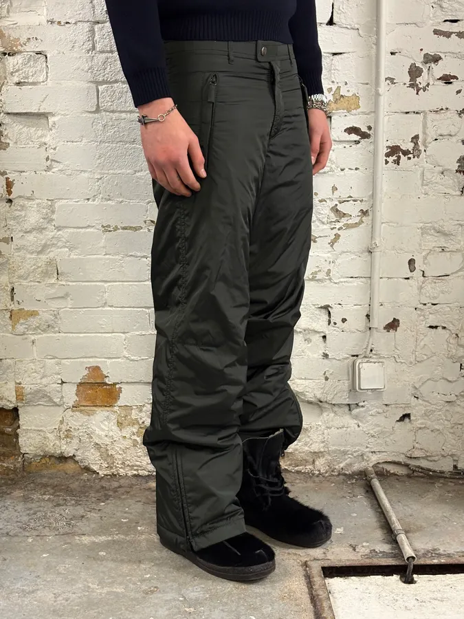 2000s Prada Olive Nylon Cargo Ski Pants - Image 2