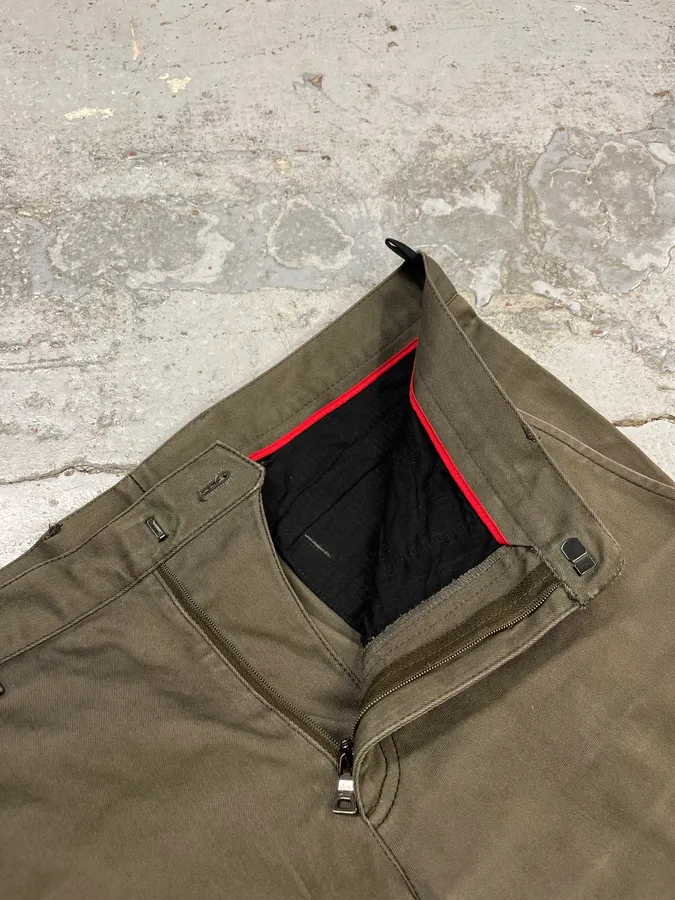 2000s Prada Olive Straight Pants - Image 11
