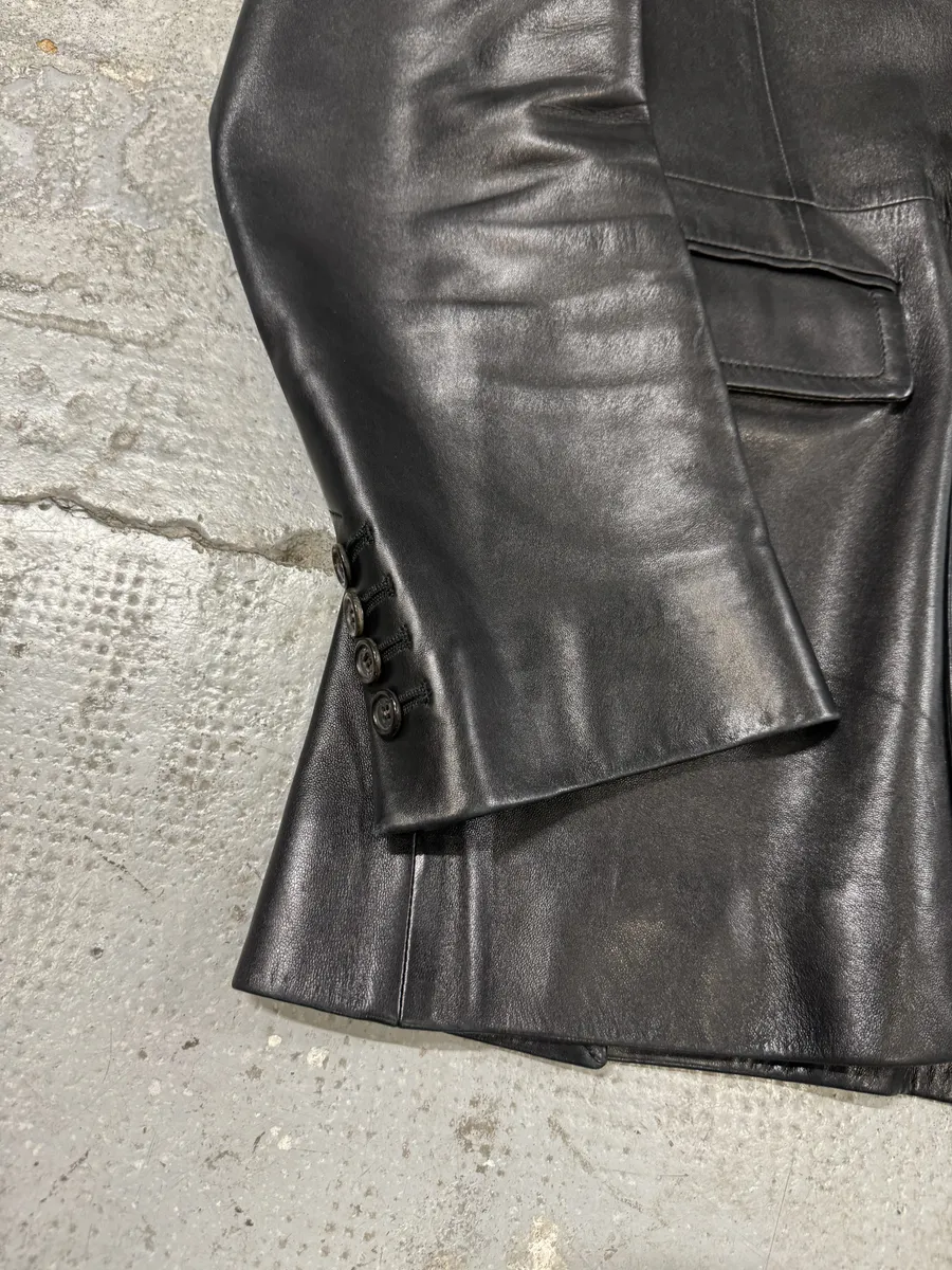 2000s Prada Premium Blazer Lamb Leather Jacket - Image 11