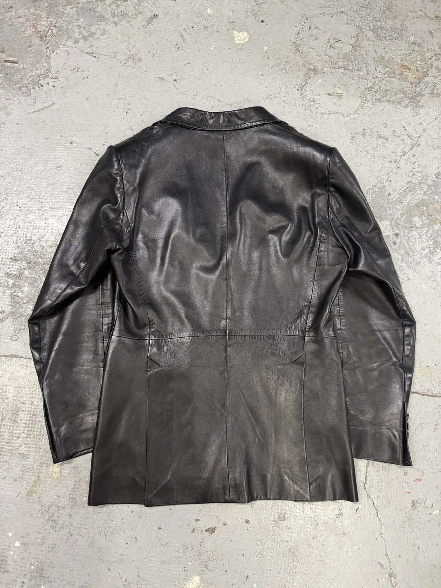 2000s Prada Premium Blazer Lamb Leather Jacket - Image 2