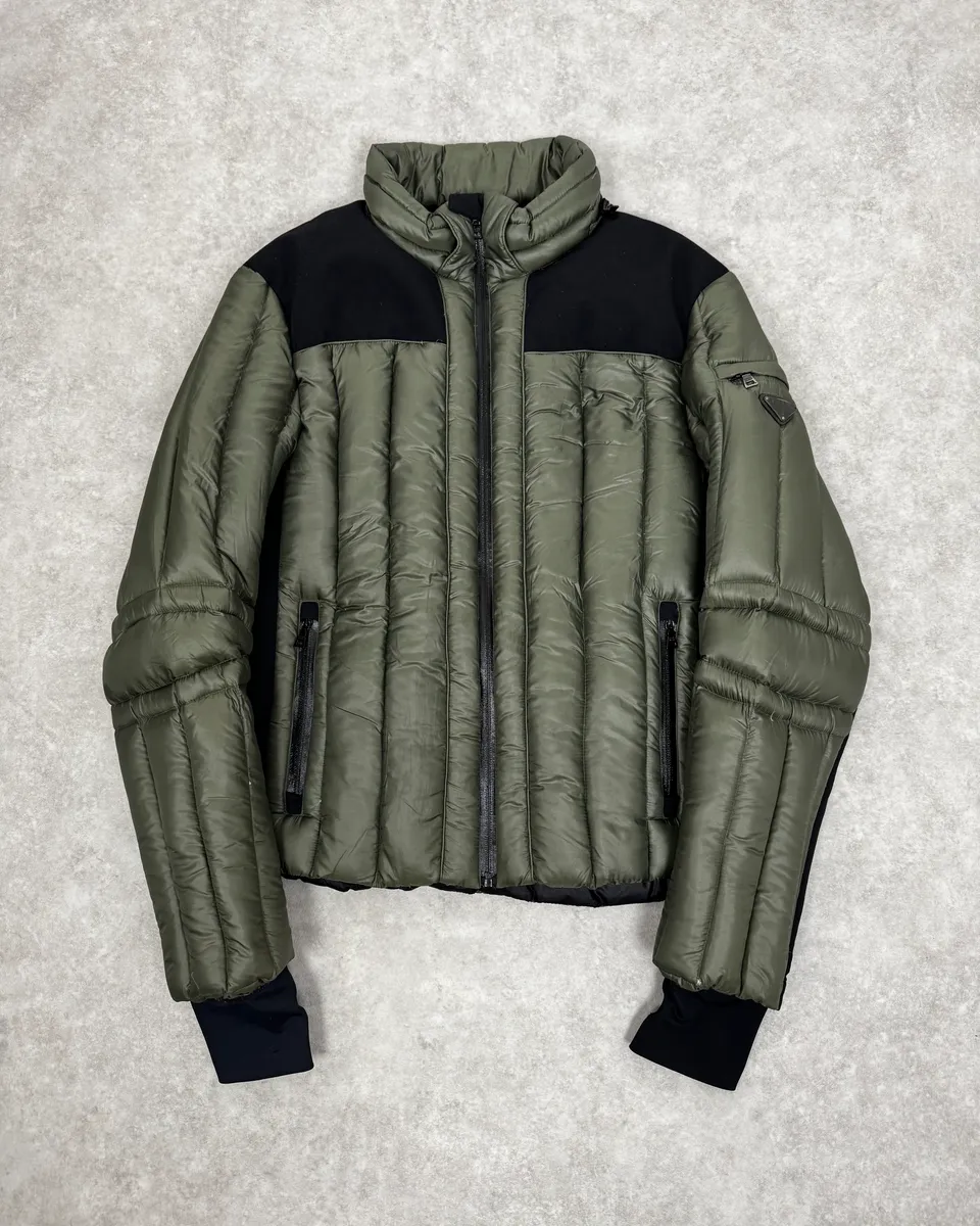 2000s Prada Puffer Khaki Jacket