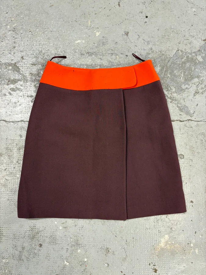 2000s Prada Purple & Orange Skirt