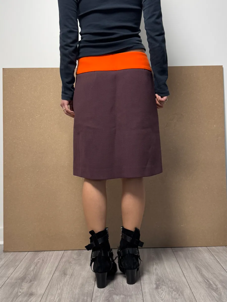 2000s Prada Purple & Orange Skirt - Image 4