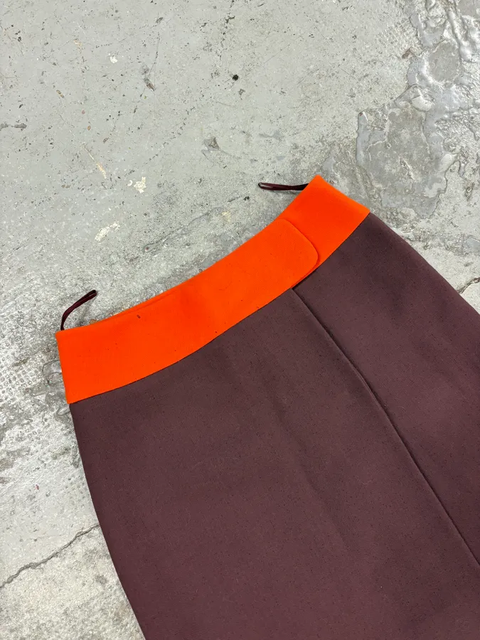 2000s Prada Purple & Orange Skirt - Image 6