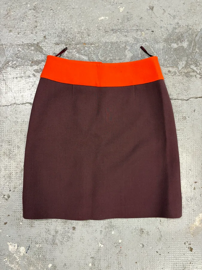 2000s Prada Purple & Orange Skirt - Image 7
