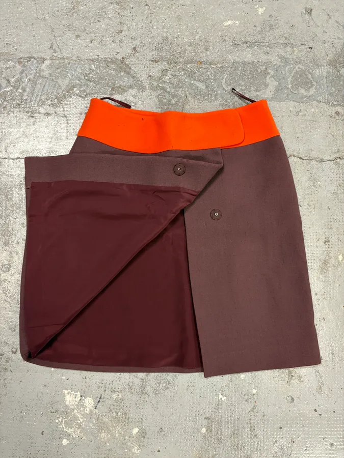 2000s Prada Purple & Orange Skirt - Image 8