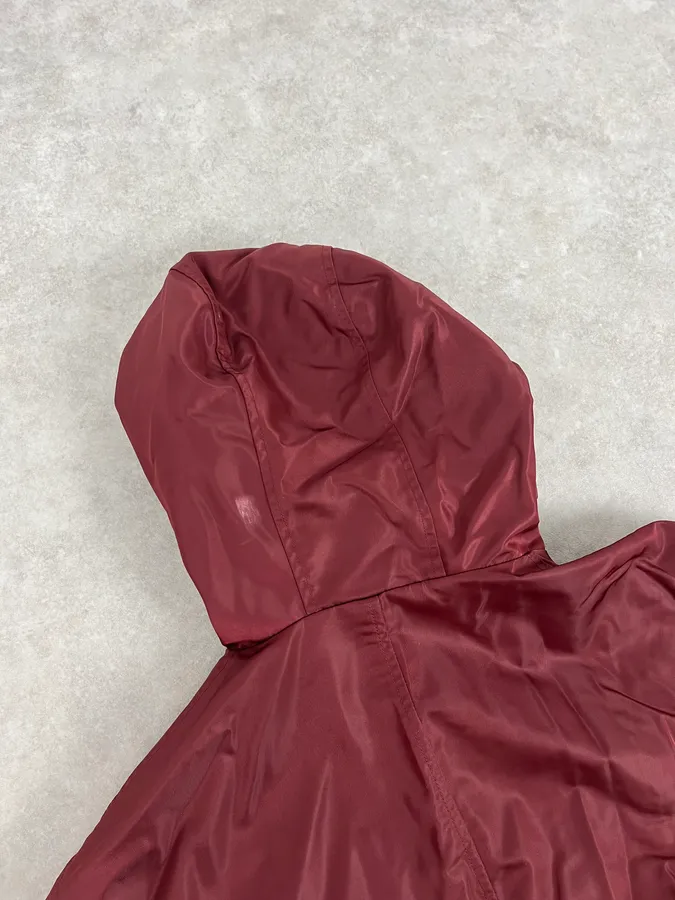 2000s Prada Red Burgundy Tech Zip-up Windbreaker Jacket - Image 7