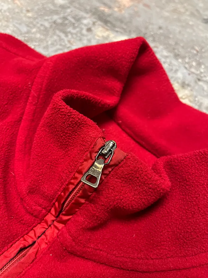 2000s Prada Red Linea Rossa Sleeveless Polar Fleece Vest - Image 9