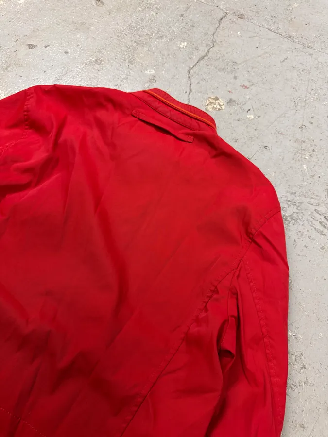 2000s Prada Red Orange Light Nylon Jacket - Image 5
