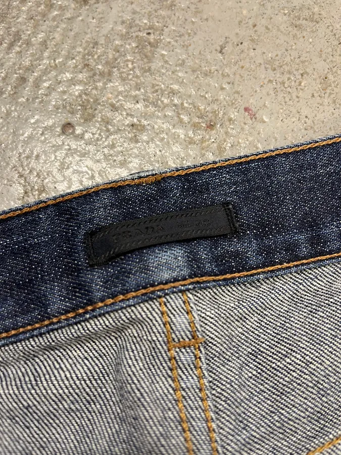 2000s Prada Slim Blue Denim Jeans - Image 11