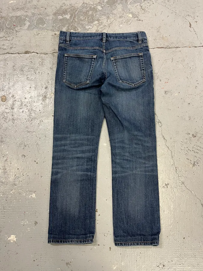 2000s Prada Slim Faded Blue Denim Jeans - Image 3