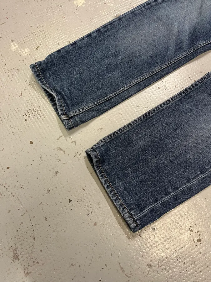 2000s Prada Slim Faded Blue Denim Jeans - Image 5