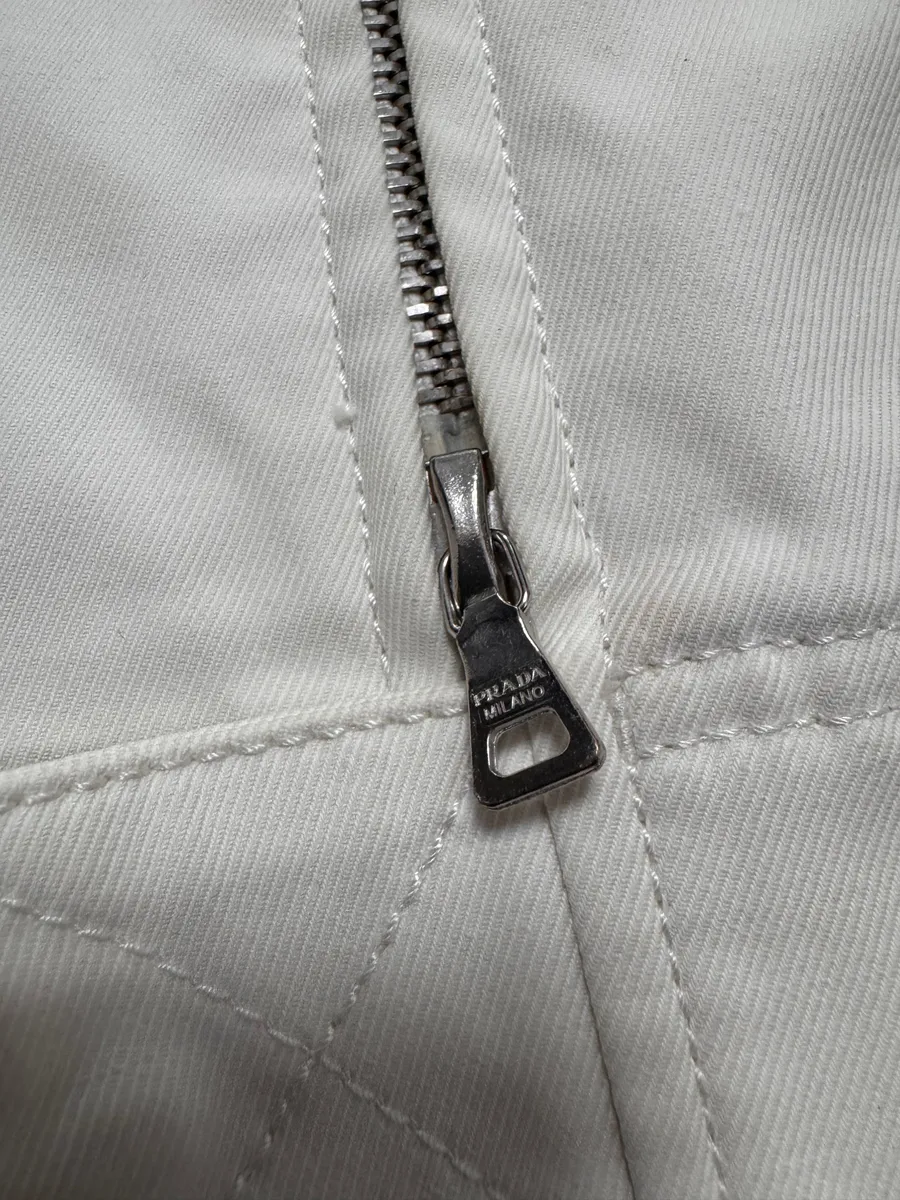 2000s Prada Slim White Sport Jacket - Image 6