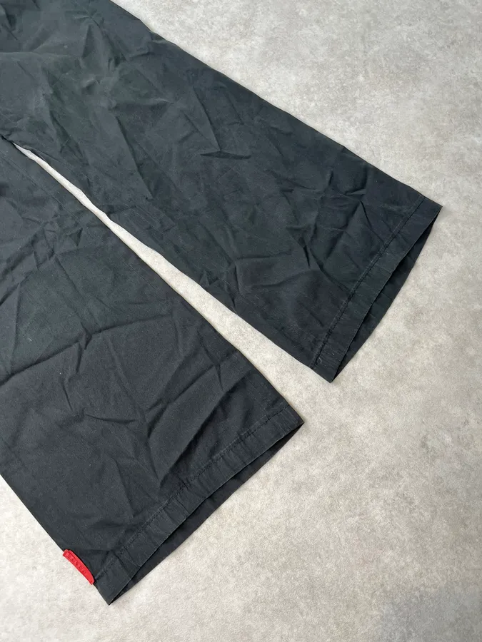 2000s Prada Sport Linea Rossa Black Nylon Pants - Image 6