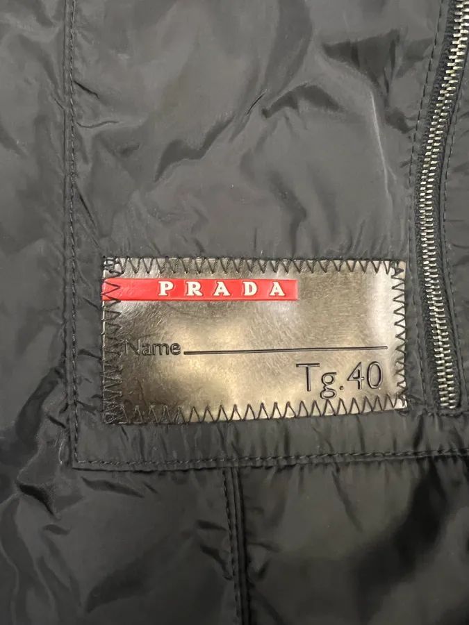 2000s Prada Sport Technical Padded Black Nylon Jacket - Image 9