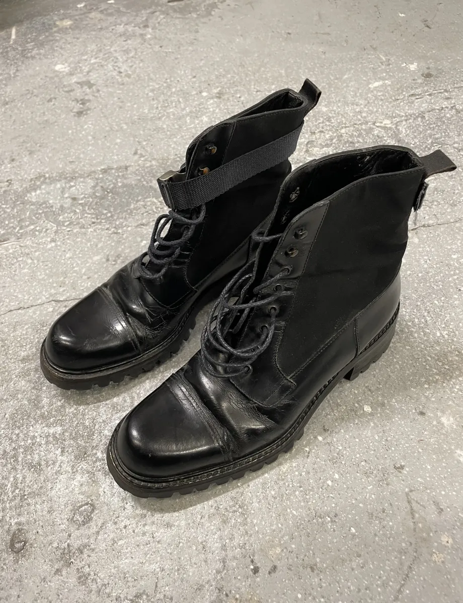 2000s Prada Strap Black Boots - Image 2