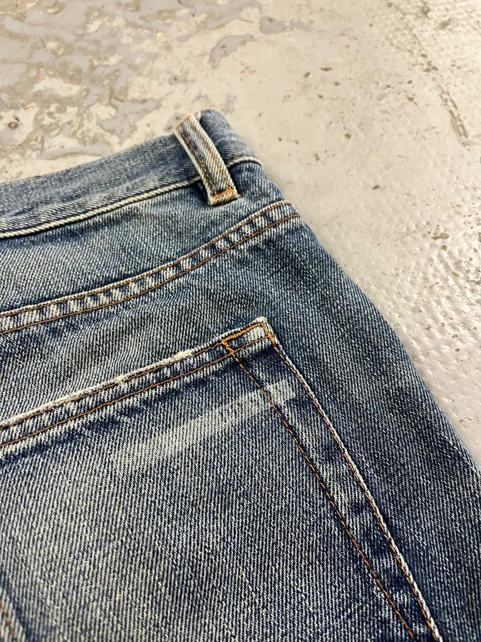 2000s Prada Tapered Light Blue Jeans - Image 11