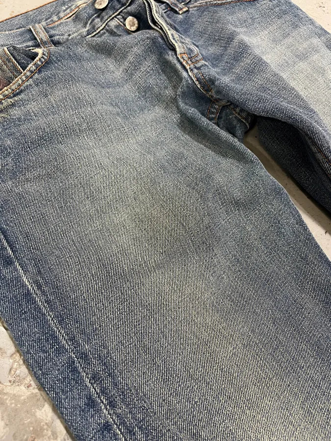 2000s Prada Tapered Light Blue Jeans - Image 7
