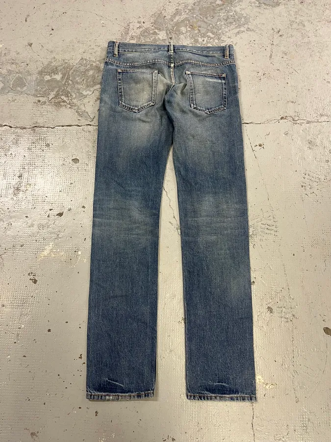 2000s Prada Tapered Light Blue Jeans - Image 9