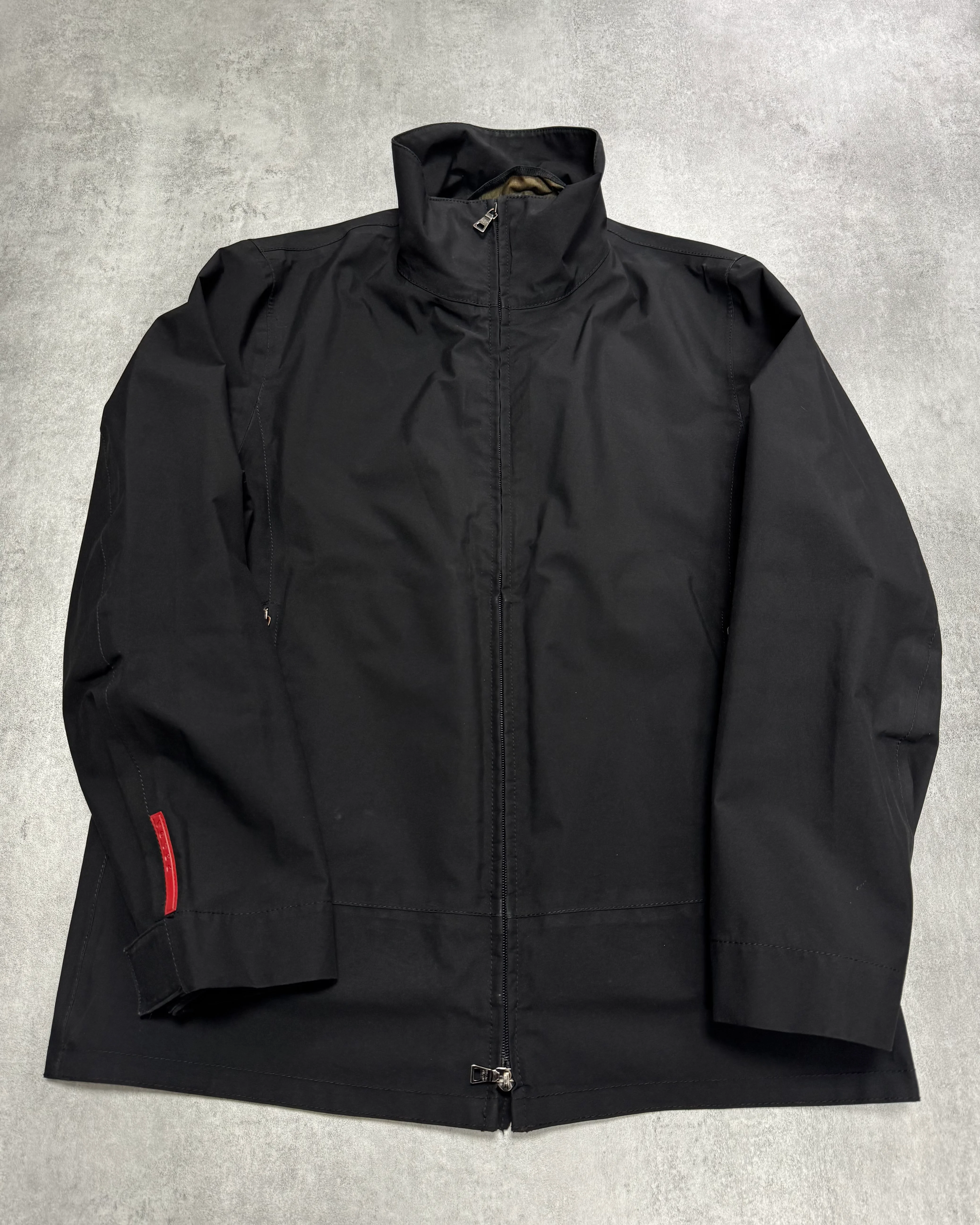 2000s Prada Technical Nylon Black Jacket