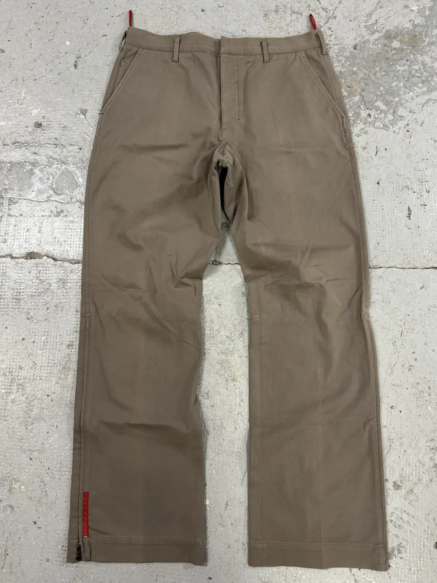 2000s Prada Tern Linea Rossa Half Zip Sport Pants
