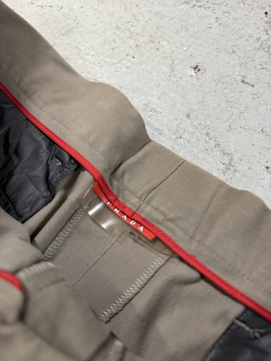 2000s Prada Tern Linea Rossa Half Zip Sport Pants - Image 8