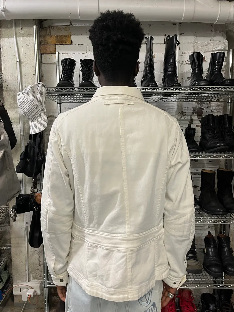 2000s Prada White Zip Up Jacket - Image 3