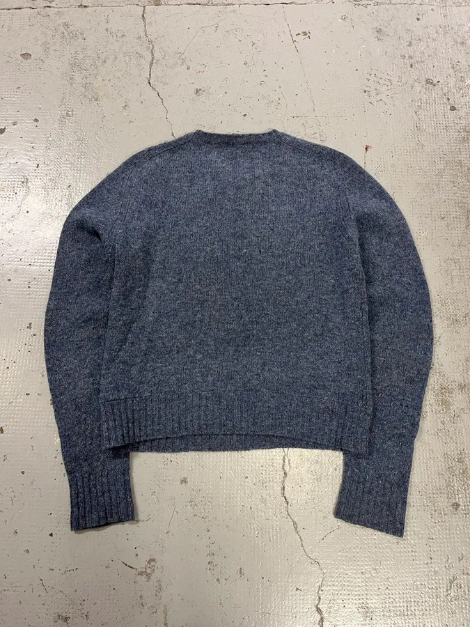 2000s Prada Wool Blue Crewneck Sweater - Image 7