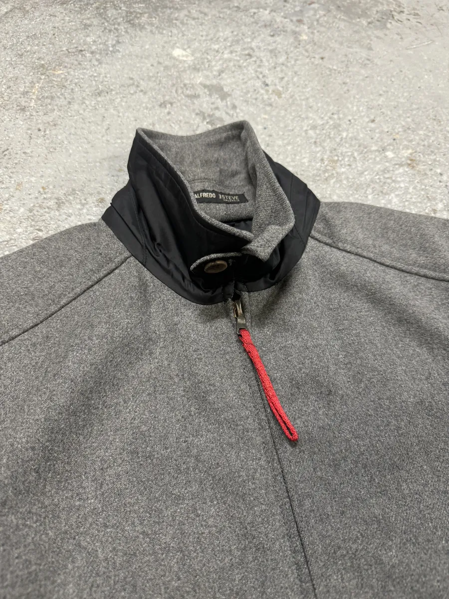 2000s Prada Wool Minimaliste Grey Jacket - Image 10
