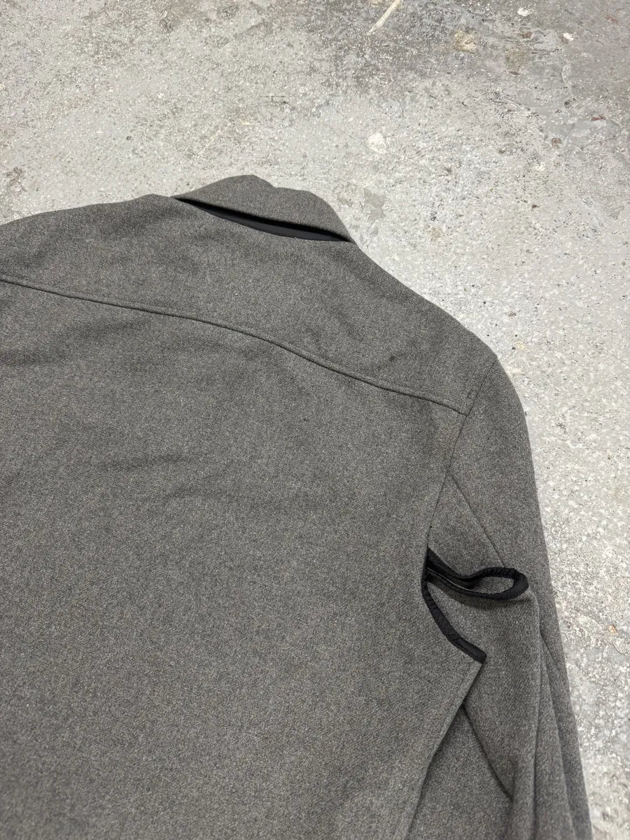 2000s Prada Wool Minimaliste Grey Jacket - Image 12