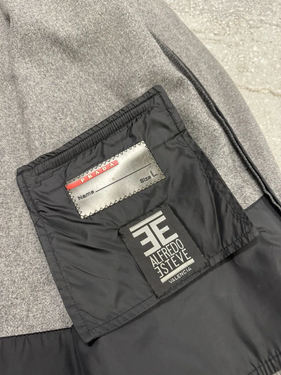 2000s Prada Wool Minimaliste Grey Jacket - Image 13