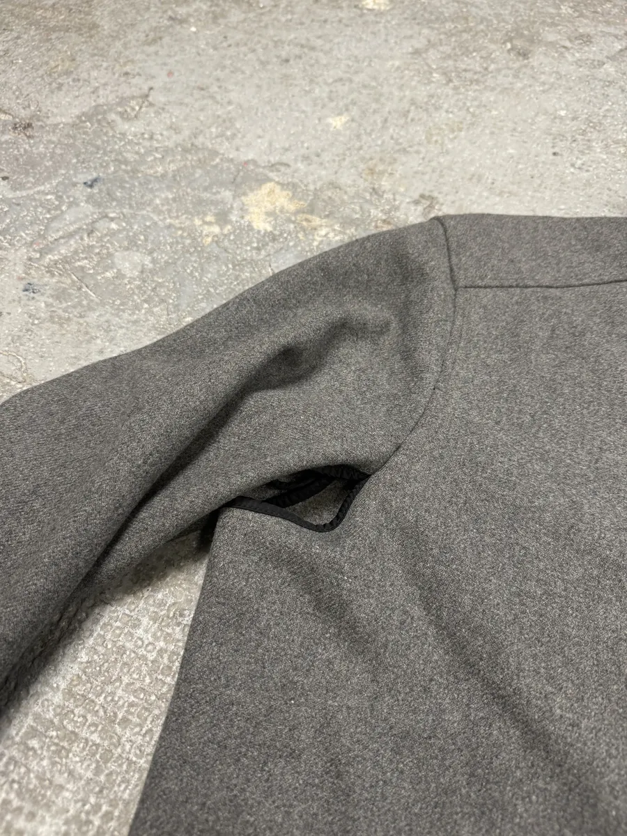 2000s Prada Wool Minimaliste Grey Jacket - Image 9