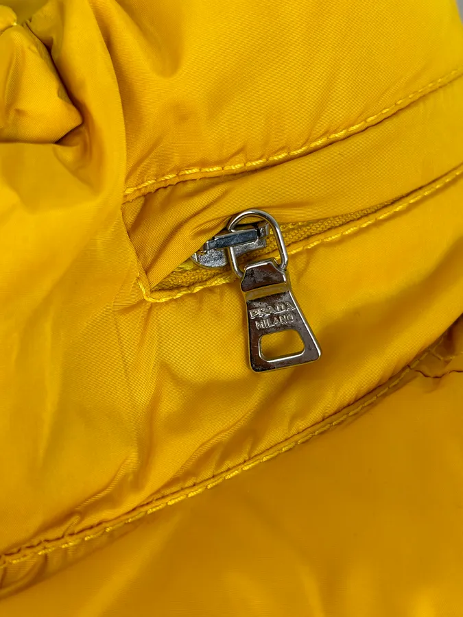 2000s Prada Yellow Down Quilted Puffer Vest - Image 10