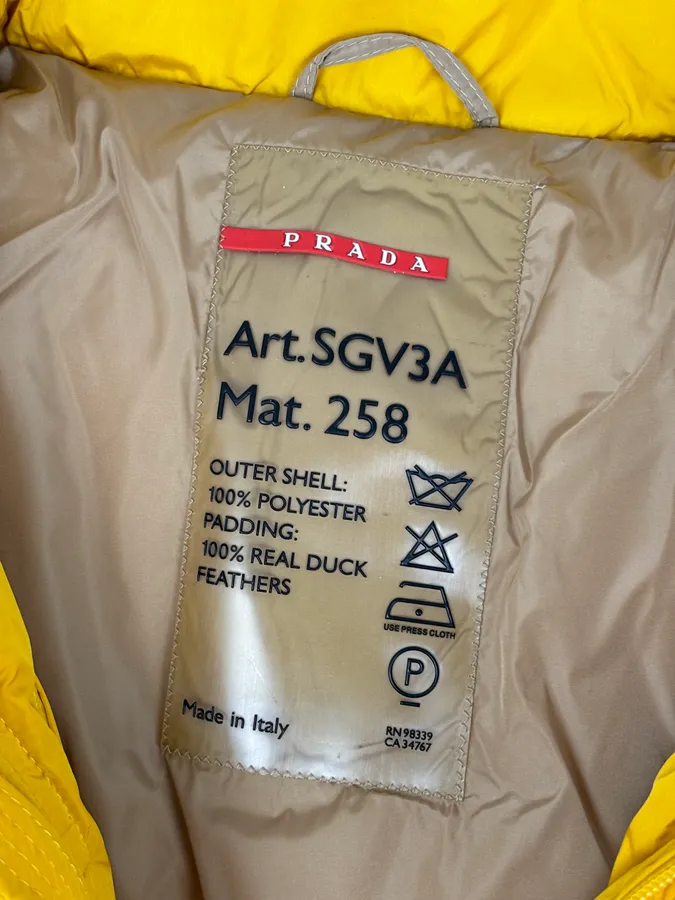 2000s Prada Yellow Down Quilted Puffer Vest - Image 11