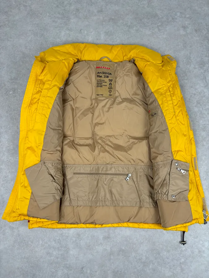 2000s Prada Yellow Down Quilted Puffer Vest - Image 7
