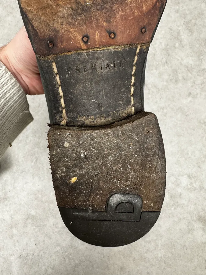 2000s Premiata Grey Leather Backzip Boots - Image 6