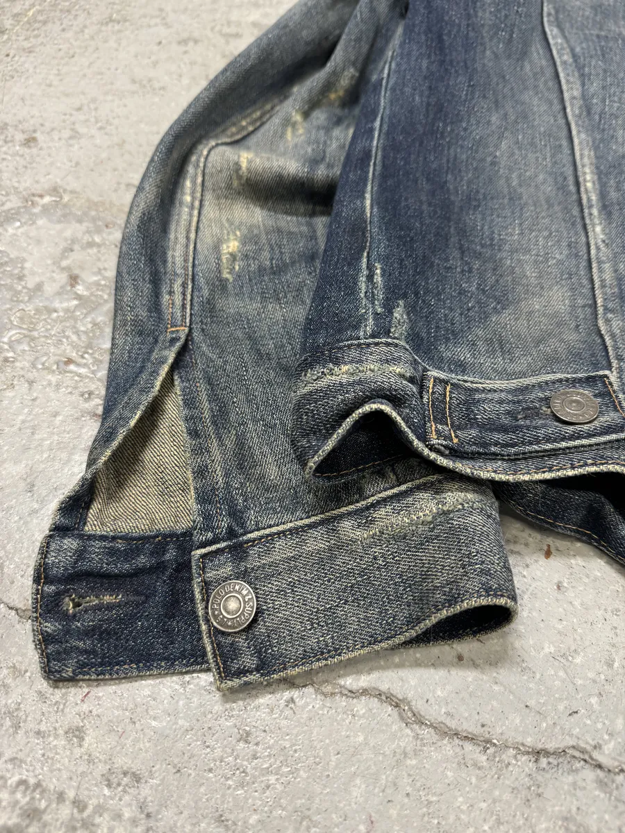 2000s Ralph Lauren Blue Distressed Denim Jacket - Image 7