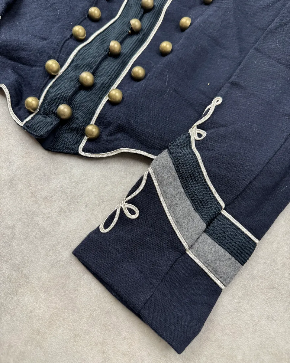 2000s Ralph Lauren Navy Embroidered Officer Jacket - Image 6