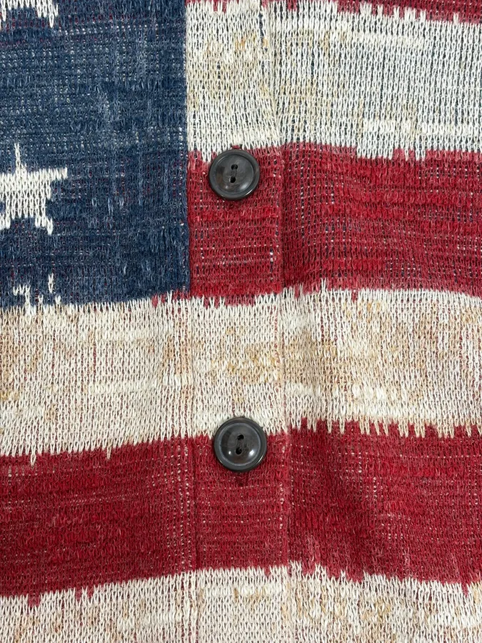 2000s Ralph Lauren Supply USA Flag Cardigan Sweater - Image 9
