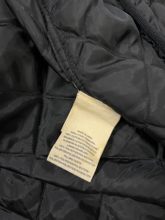 2000s Ralph Lauren Tartan Black & Red Quilted Bomber Jacket - Image 9