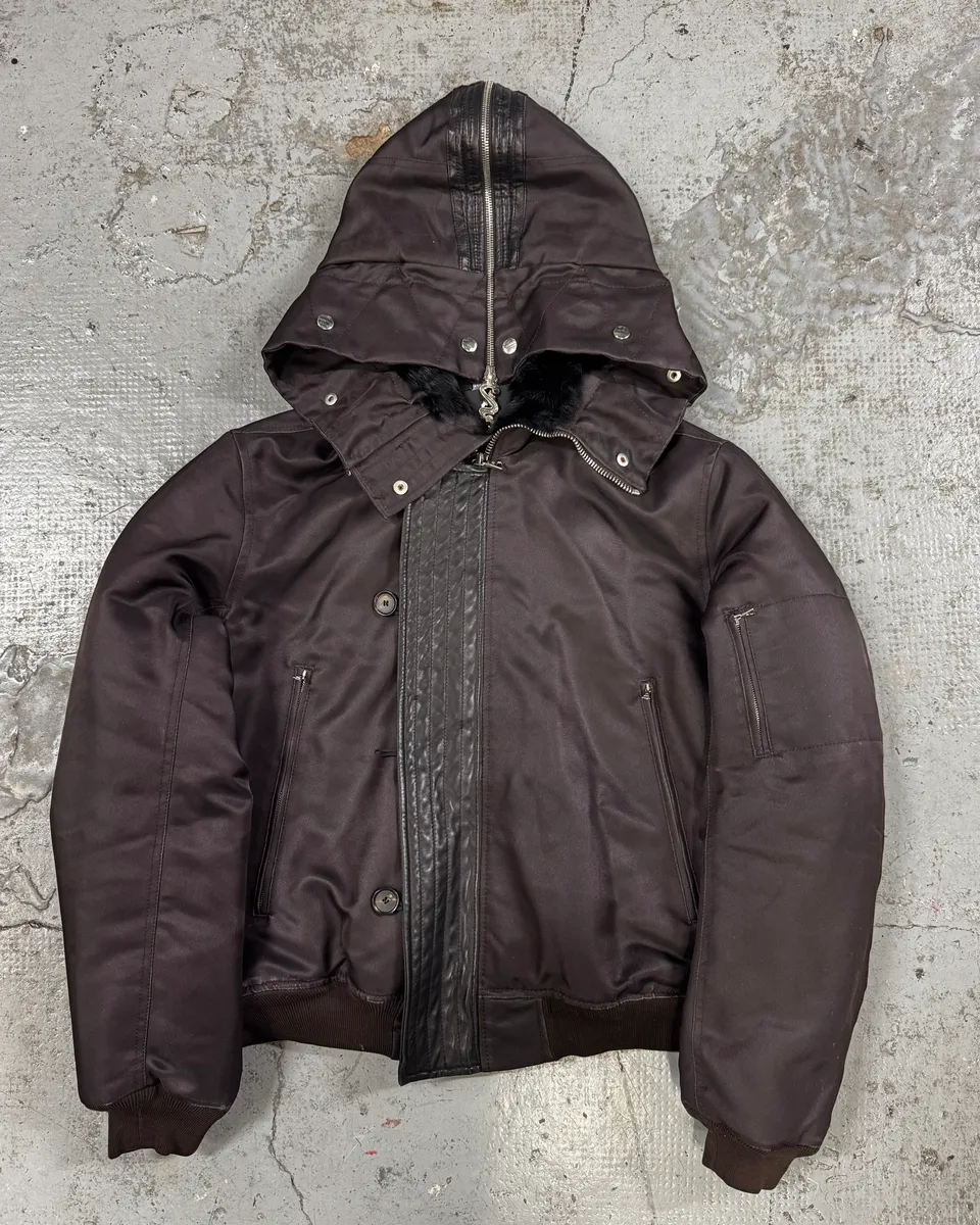 2000s Richmond Dark Brown Aviator Bomber Jacket