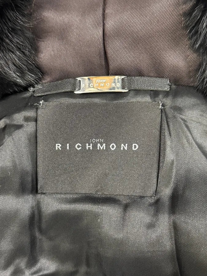 2000s Richmond Dark Brown Aviator Bomber Jacket - Image 10