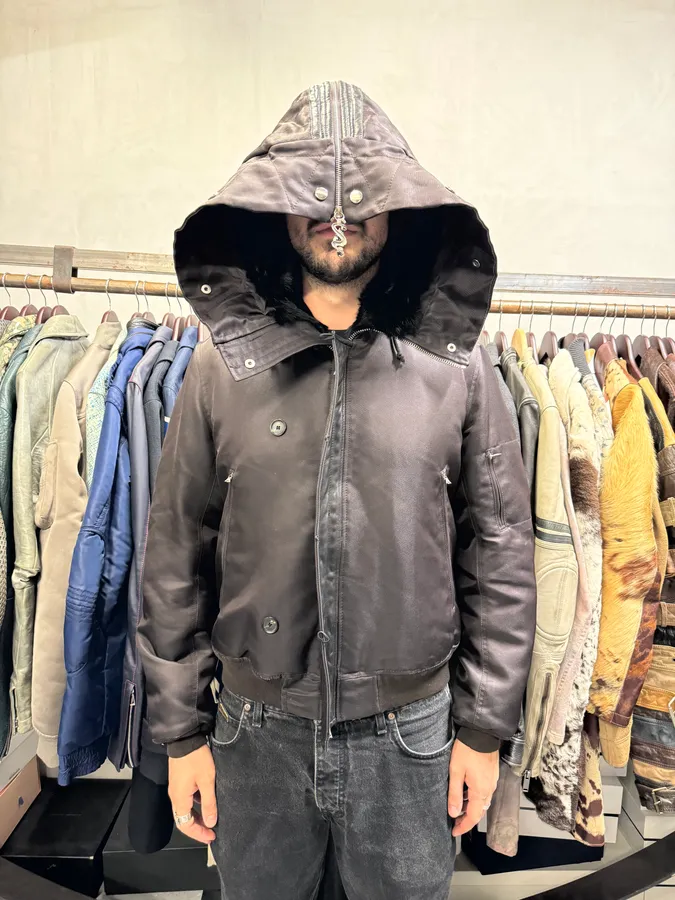 2000s Richmond Dark Brown Aviator Bomber Jacket - Image 2